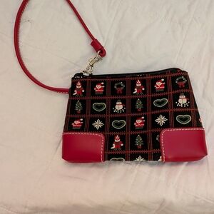 Liz Claiborne Red and Black Holiday Clutch